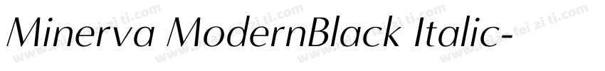 Minerva ModernBlack Italic字体转换